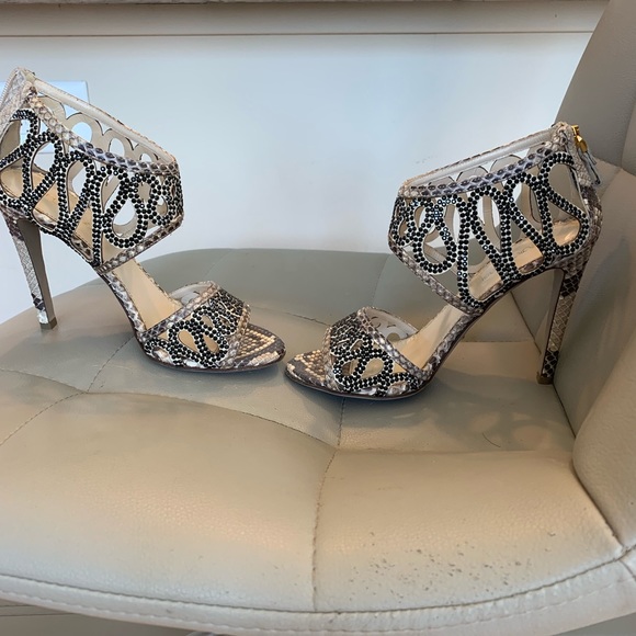 Sergio Rossi Snakeskin Heels - Picture 1 of 8